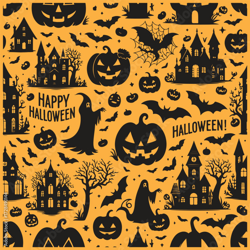 halloween seamless background. patten