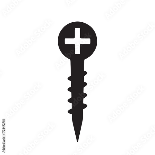 Phillips Head Screw Silhouette Icon