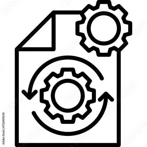 Processing Icon line icon