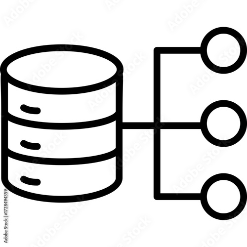 Data Flow line icon