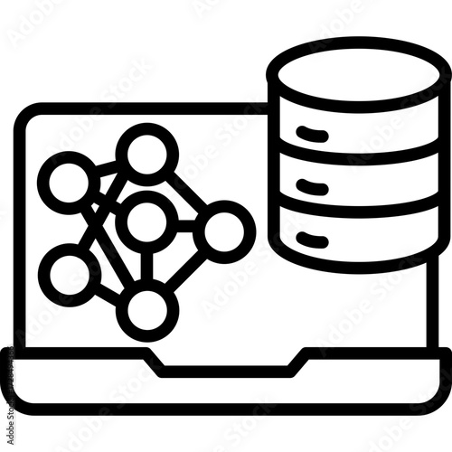 Neural Data line icon