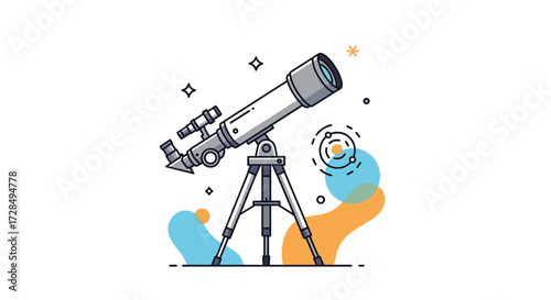 Exploring the vast wonders of the universe with a powerful telescope.