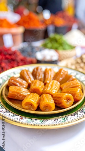 Sweet treats on a decorative plate