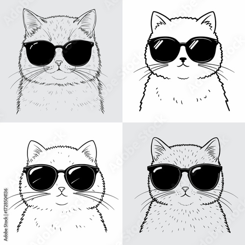 Cool Cats Wearing Sunglasses
