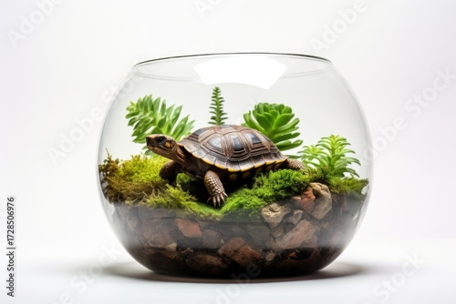 Turtle in a terrarium