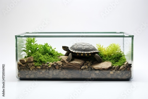 Turtle in a terrarium