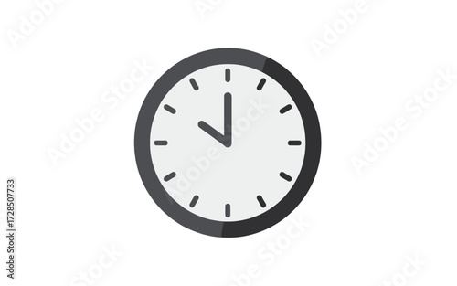 A simple illustration of a clock showing the time as ten o'clock.