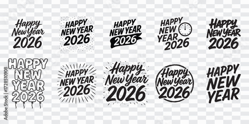 Happy New Year 2026 Typography Collection Happy New Year 2026: Short & Sweet Wishes for Friends, Family & Colleagues Top 100+ Happy New Year 2026 Wishes, SMS & WhatsApp Status