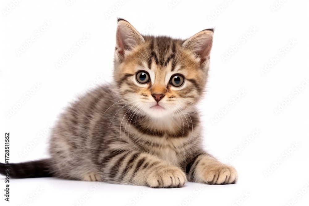 Obraz premium Cute kitten on light background