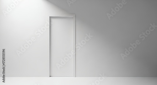 Wallpaper Mural White door frame on wall interior design minimalist architecture entrance home decor Torontodigital.ca