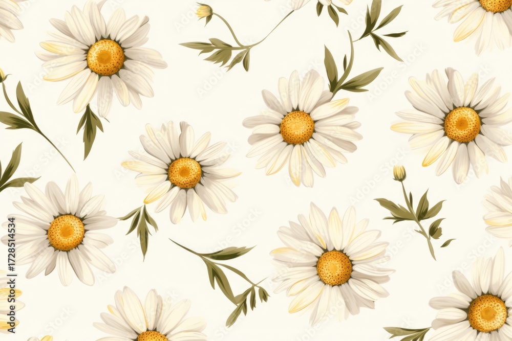 Obraz premium Pattern of flowers on light background