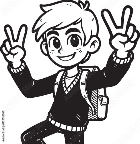 vector boy silhouette
