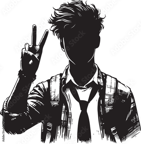 vector boy silhouette