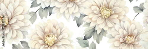 Pattern of flowers on light background