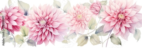 Pattern of flowers on light background