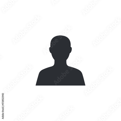 Avatar silhouette icon logo flat vector design