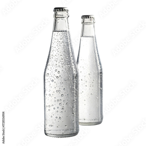 Wallpaper Mural Photoreal render of glossy clear glass bottle with smooth reflective surface Torontodigital.ca