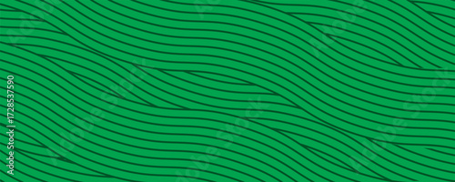 farm green banner, organic abstract background with fields. wavy green lines, natural organic products. ecology background. striped farmer green Pattern