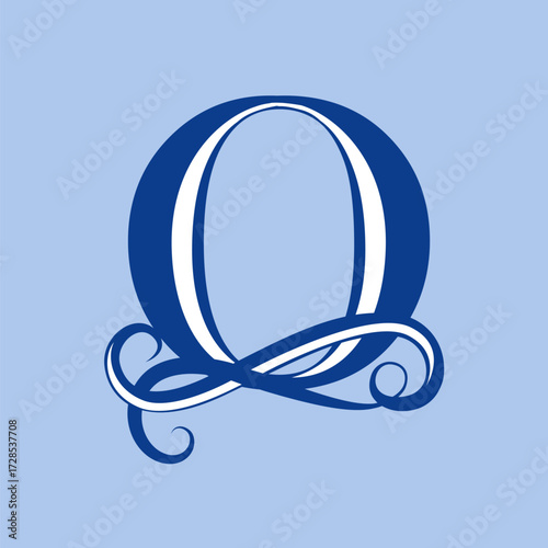 Logo, capital letter O. Monogram of Botanical Minimalistic, Initial. with Organic Plant Elements. Vector design. beauty salon. for tattoo studio