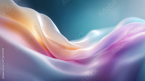 Abstract wave pattern with smooth curves, modern design element.