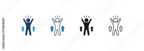 Confidence Icon Set Multiple Style Collection