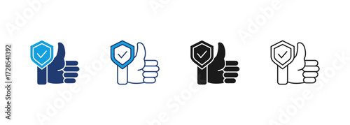 Trust Icon Set Multiple Style Collection