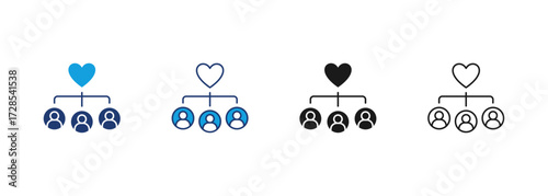 Relationship Icon Set Multiple Style Collection