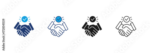 Commitment Icon Set Multiple Style Collection
