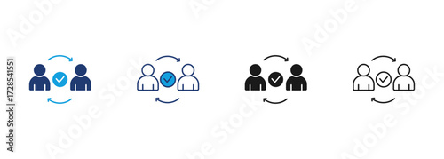 Reciprocity Icon Set Multiple Style Collection