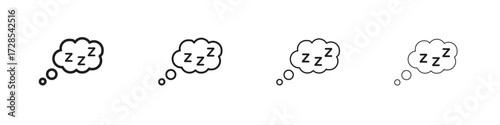 Zzz icon outline trend modern simple versions
