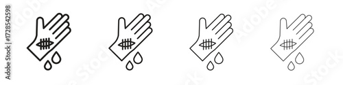 Wound icon outline trend modern simple versions