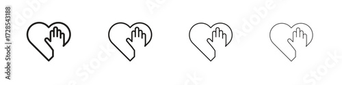 Voluntary service icon outline trend modern simple versions