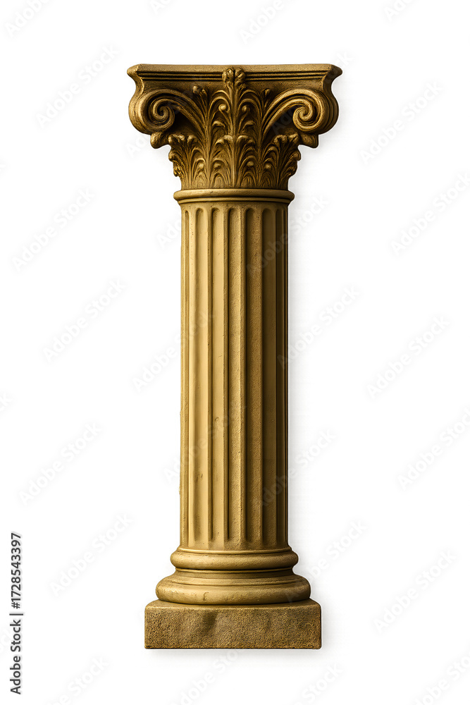 Obraz premium Ancient Roman Column – Ornately Carved Classical Architectural Detail