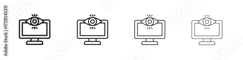 Visualization icon outline trend modern simple versions