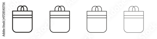 Tote bag icon outline trend modern simple versions