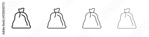 Trash bag icon outline trend modern simple versions