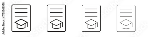 Thesis icon outline trend modern simple versions