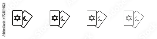 Tarot icon outline trend modern simple versions