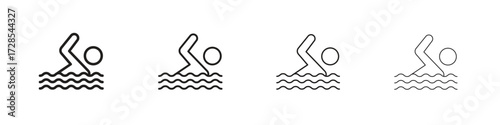 Swim icon outline trend modern simple versions