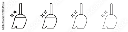 Sweeping icon outline trend modern simple versions