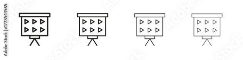 Storyboard icon outline trend modern simple versions