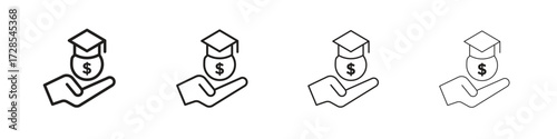 School fees icon outline trend modern simple versions