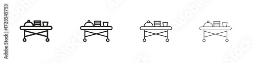 Room service icon outline trend modern simple versions
