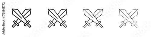 Role playing game icon outline trend modern simple versions
