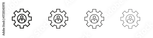 Responsible icon outline trend modern simple versions
