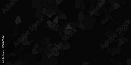 Dark abstract geometric mosaic pattern with subtle grey shading and black outlines creating a textured background
