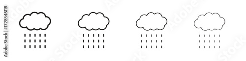 Rainy Day icon outline trend modern simple versions