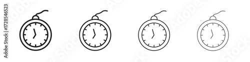 Pocket watch icon outline trend modern simple versions