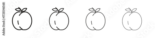 Plum icon outline trend modern simple versions