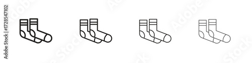 Pair of socks icon outline trend modern simple versions